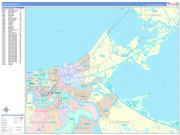 New Orleans Wall Map Color Cast Style 2022